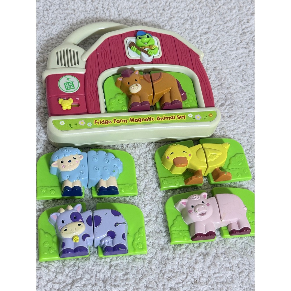 LeapFrog Fridge Farm Magnetic Animal Set 10110 Electronic Learning Toy 5 Animals